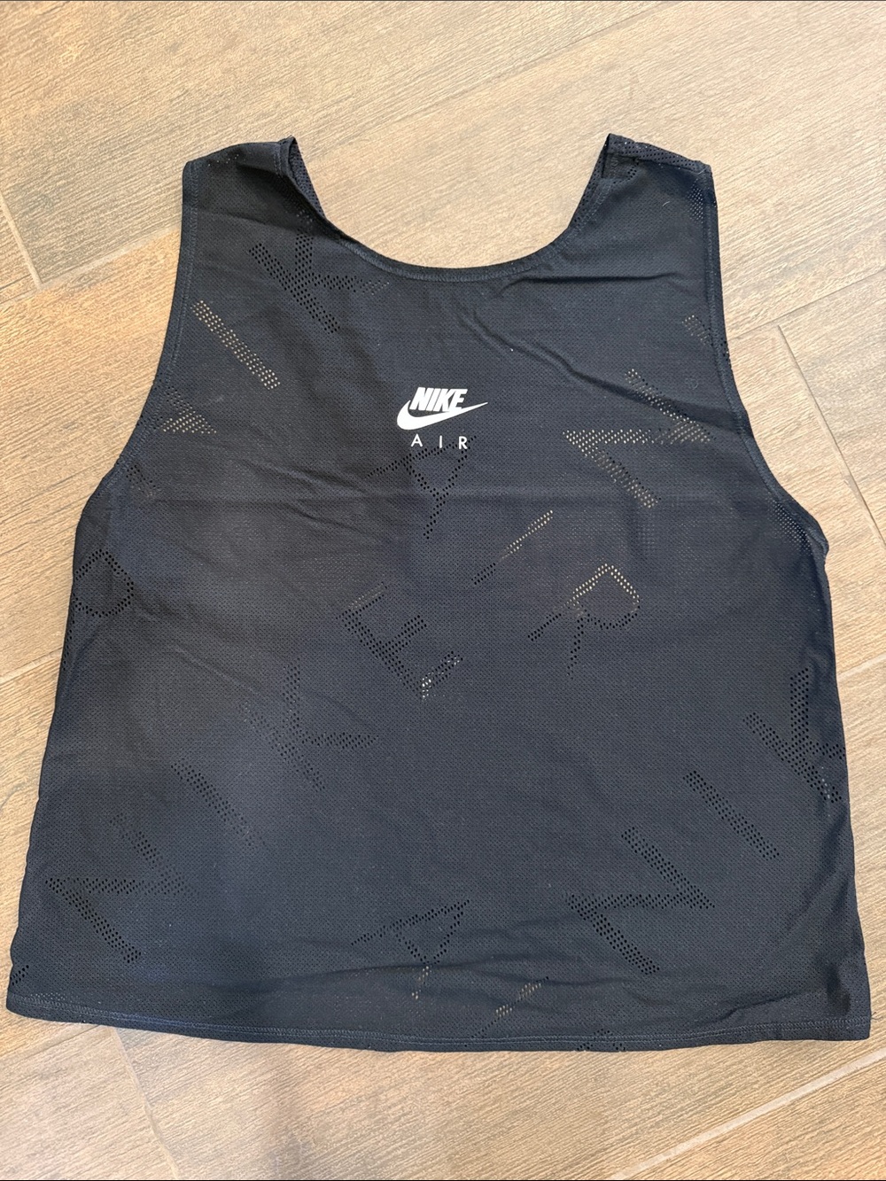 Nike Air Women's Black Perforated Mesh Workout Top